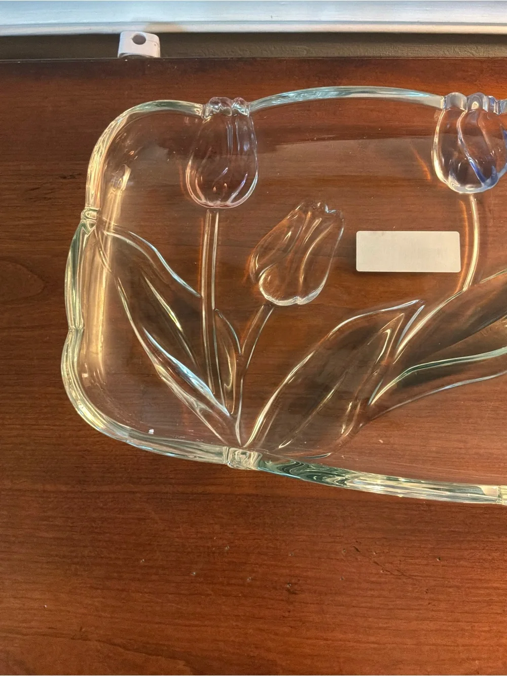 Mikasa Clear Glass Tulip Vanity Tray